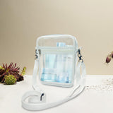 Maxbell 2xClear Crossbody Bag Clear Purse Bag for Travel Outdoor Sports Events White Small