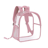 Maxbell 2xClear Backpack Waterproof Transparent PVC Backpack for Events Travel College Pink