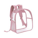Maxbell 2xClear Backpack Waterproof Transparent PVC Backpack for Events Travel College Pink