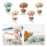 Maxbell Children's Sun Hat with Tote Kids Girl Beach Cap for Beach Easter Activities green