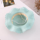 Maxbell Children's Sun Hat with Tote Kids Girl Beach Cap for Beach Easter Activities green