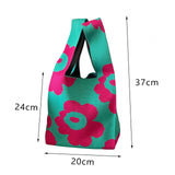 Maxbell 2xKnitted Handbag Fashion Pouch Lightweight Shopping Bag for Beach Green