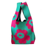 Maxbell 3xKnitted Handbag Fashion Pouch Lightweight Shopping Bag for Beach Green