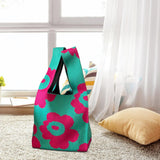 Maxbell 3xKnitted Handbag Fashion Pouch Lightweight Shopping Bag for Beach Green