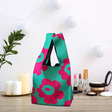 Maxbell 3xKnitted Handbag Fashion Pouch Lightweight Shopping Bag for Beach Green