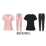 Maxbell 2xNursing Uniforms Scrub Set Nurse Top and Pants for Pet Shop SPA Cosmetology