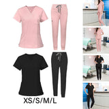 Maxbell 3xNursing Uniforms Scrub Set Nurse Top and Pants for Pet Shop SPA Cosmetology