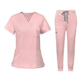 Maxbell 3xNursing Uniforms Scrub Set Nurse Top and Pants for Pet Shop SPA Cosmetology