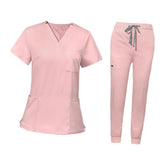 Maxbell 3xNursing Uniforms Scrub Set Nurse Top and Pants for Pet Shop SPA Cosmetology