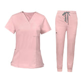 Maxbell 5xNursing Uniforms Scrub Set Nurse Top and Pants for Pet Shop SPA Cosmetology