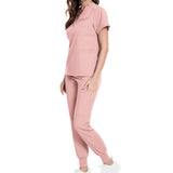 Maxbell 2xNursing Uniforms Scrub Set Nurse Top and Pants for Pet Shop SPA Cosmetology