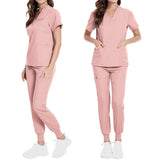 Maxbell 5xNursing Uniforms Scrub Set Nurse Top and Pants for Pet Shop SPA Cosmetology