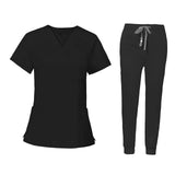 Maxbell 2xNursing Uniforms Scrub Set Nurse Top and Pants for Pet Shop SPA Cosmetology