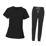 Maxbell 2xNursing Uniforms Scrub Set Nurse Top and Pants for Pet Shop SPA Cosmetology