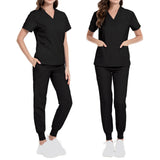 Maxbell 2xNursing Uniforms Scrub Set Nurse Top and Pants for Pet Shop SPA Cosmetology