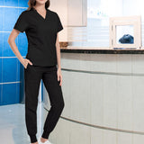 Maxbell 2xNursing Uniforms Scrub Set Nurse Top and Pants for Pet Shop SPA Cosmetology