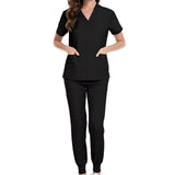 Maxbell 2xNursing Uniforms Scrub Set Nurse Top and Pants for Pet Shop SPA Cosmetology