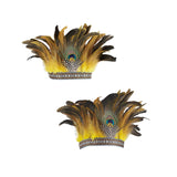 Maxbell 5xFeather Headdress Accessory Headband for Carnival Costume Festival Halloween adult