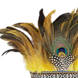 Maxbell 5xFeather Headdress Accessory Headband for Carnival Costume Festival Halloween adult