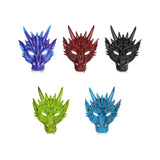Maxbell 2xDragon Mask Scary Dinosaurio Animal Mask for Stage Performances Wedding Prom Purple