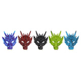 Maxbell 4xDragon Mask Scary Dinosaurio Animal Mask for Stage Performances Wedding Prom Purple