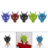 Maxbell 4xDragon Mask Scary Dinosaurio Animal Mask for Stage Performances Wedding Prom Purple