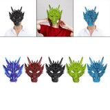 Maxbell 3xDragon Mask Scary Dinosaurio Animal Mask for Stage Performances Wedding Prom Purple