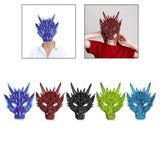 Maxbell 4xDragon Mask Scary Dinosaurio Animal Mask for Stage Performances Wedding Prom Purple