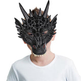 Maxbell 2xDragon Mask Scary Dinosaurio Animal Mask for Stage Performances Wedding Prom Purple