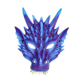 Maxbell 3xDragon Mask Scary Dinosaurio Animal Mask for Stage Performances Wedding Prom Purple