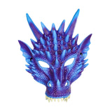 Maxbell 6xDragon Mask Scary Dinosaurio Animal Mask for Stage Performances Wedding Prom Purple