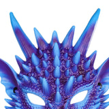 Maxbell 6xDragon Mask Scary Dinosaurio Animal Mask for Stage Performances Wedding Prom Purple