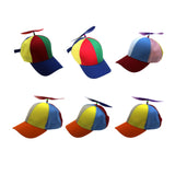 Maxbell 6xPropeller Hat Unisex Gift Funny Baseball Cap for Casual Party Favors Kids Blue Brim