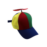 Maxbell 2xPropeller Hat Unisex Gift Funny Baseball Cap for Casual Party Favors Kids Blue Brim