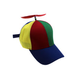 Maxbell 2xPropeller Hat Unisex Gift Funny Baseball Cap for Casual Party Favors Kids Blue Brim