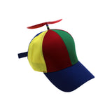 Maxbell 2xPropeller Hat Unisex Gift Funny Baseball Cap for Casual Party Favors Kids Blue Brim
