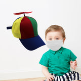 Maxbell 3xPropeller Hat Unisex Gift Funny Baseball Cap for Casual Party Favors Kids Blue Brim
