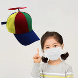 Maxbell 5xPropeller Hat Unisex Gift Funny Baseball Cap for Casual Party Favors Kids Blue Brim