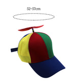 Maxbell 5xPropeller Hat Unisex Gift Funny Baseball Cap for Casual Party Favors Kids Blue Brim
