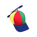 Maxbell 2xPropeller Hat Unisex Gift Funny Baseball Cap for Casual Party Favors Adult Blue Brim