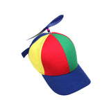 Maxbell 5xPropeller Hat Unisex Gift Funny Baseball Cap for Casual Party Favors Adult Blue Brim