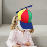 Maxbell 2xPropeller Hat Unisex Gift Funny Baseball Cap for Casual Party Favors Adult Blue Brim