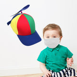 Maxbell 2xPropeller Hat Unisex Gift Funny Baseball Cap for Casual Party Favors Adult Blue Brim