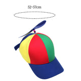 Maxbell 6xPropeller Hat Unisex Gift Funny Baseball Cap for Casual Party Favors Adult Blue Brim