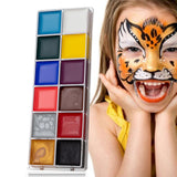 Maxbell 2xFace Body Paint Painting Palette Supplies for Halloween Fancy Dress Festival