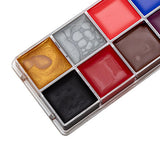 Maxbell 3xFace Body Paint Painting Palette Supplies for Halloween Fancy Dress Festival