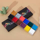 Maxbell 2xFace Body Paint Painting Palette Supplies for Halloween Fancy Dress Festival