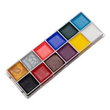 Maxbell 3xFace Body Paint Painting Palette Supplies for Halloween Fancy Dress Festival