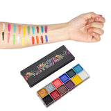 Maxbell 2xFace Body Paint Painting Palette Supplies for Halloween Fancy Dress Festival