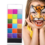 Maxbell 3xFace Body Paint Painting Palette Face Painting for Halloween Cosplay Holiday